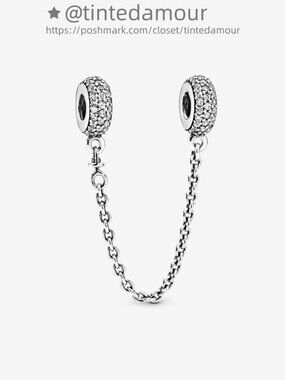 Pandora Sparkling Pavé Safety Chain Charm